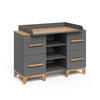 WICKELKOMMODE Malia Grau/Artisan 133 x 98 cm XL mit 4 Schubladen - Hellgrau/Grau, Holzwerkstoff (133/98/70cm) - VitaliSpa