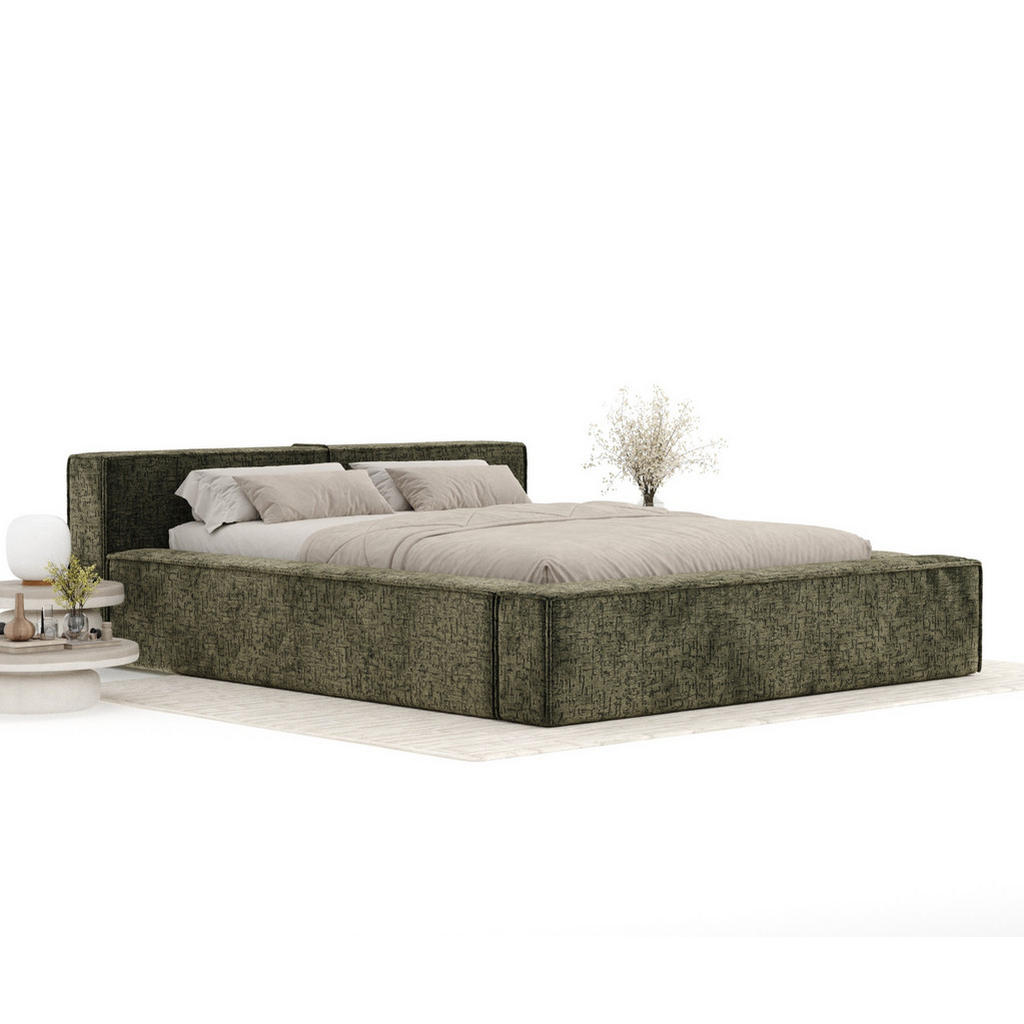 Thumbnail - Maison de Reve Polsterbett, Olivgrün, Textil, 200x200 cm, Oeko-Tex® Standard 100, FSC 100%, Made in EU, Schlafzimmer, Be...