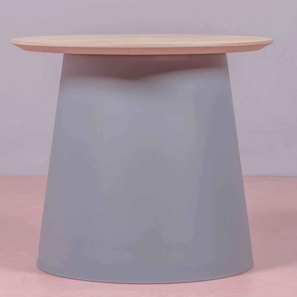 BEISTELLTISCH Rund Grau 49/49/43 cm - Grau, Holz (49/49/43cm) - Nest Dream