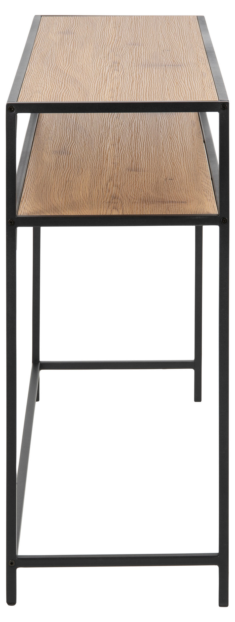 KONSOLENTISCH, Sea, Eiche, Spanplatte foliert, 120 x 35 x 79 cm - Eichefarben/Schwarz, Holzwerkstoff/Metall (35/120/79cm) - ebuy24
