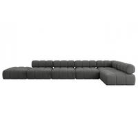 ECKSOFA modulares Sofa Favio-L3 - 475x190x70 cm Dunkelgrau Velours - Dunkelgrau, Holzwerkstoff/Textil (475/190cm) - ALTDECOR