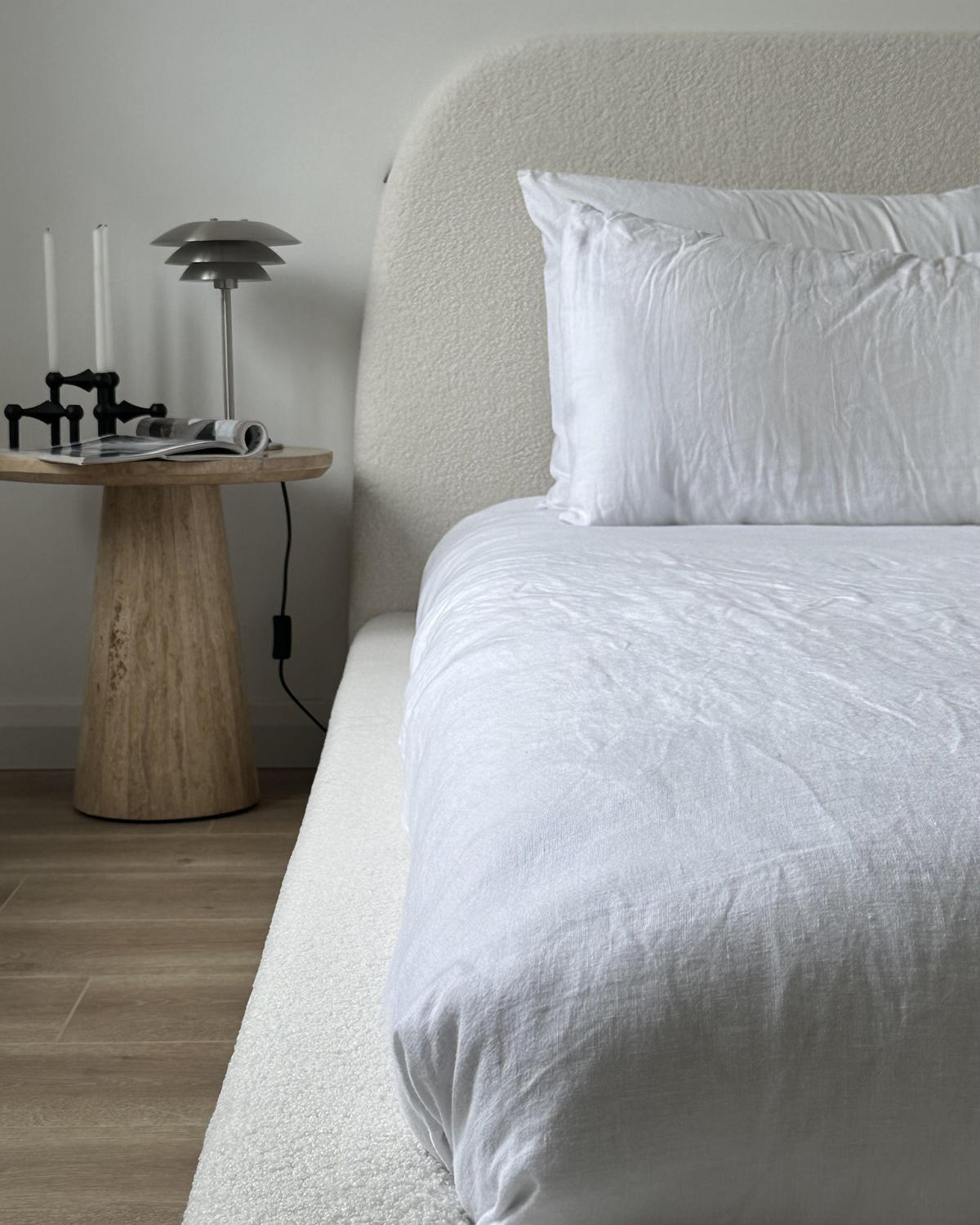 POLSTERBETT mit Lattenrost 160x200 cm Beige Roisel - Creme, Textil (160/200cm) - Beliani