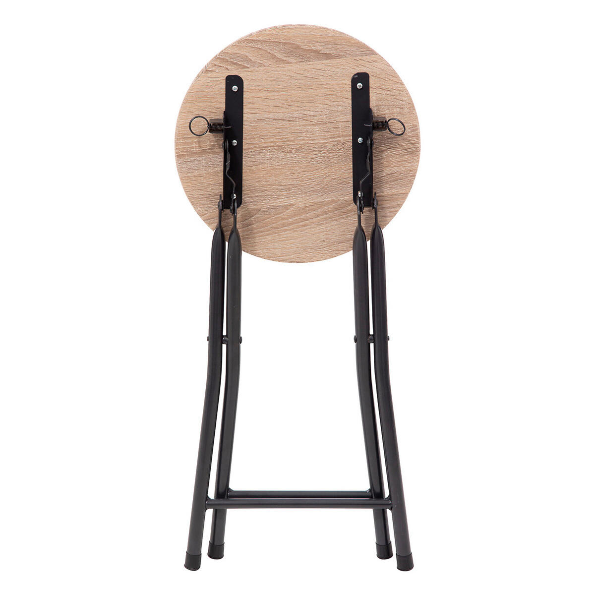 KLAPPHOCKER in Holzoptik, Stahl, MDF, Braun, 46.5 cm - Braun, Metall (30/46/30cm) - 5five Simply Smart