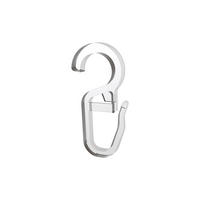 FALTENHAKEN/ÜBERKLIPSHAKEN MIT FALTENLEGEHAKEN Öse 10 mm, Glasklar, Packung 10 Stück - Transparent, Kunststoff (1.6/3.6/1cm) - INTERDECO