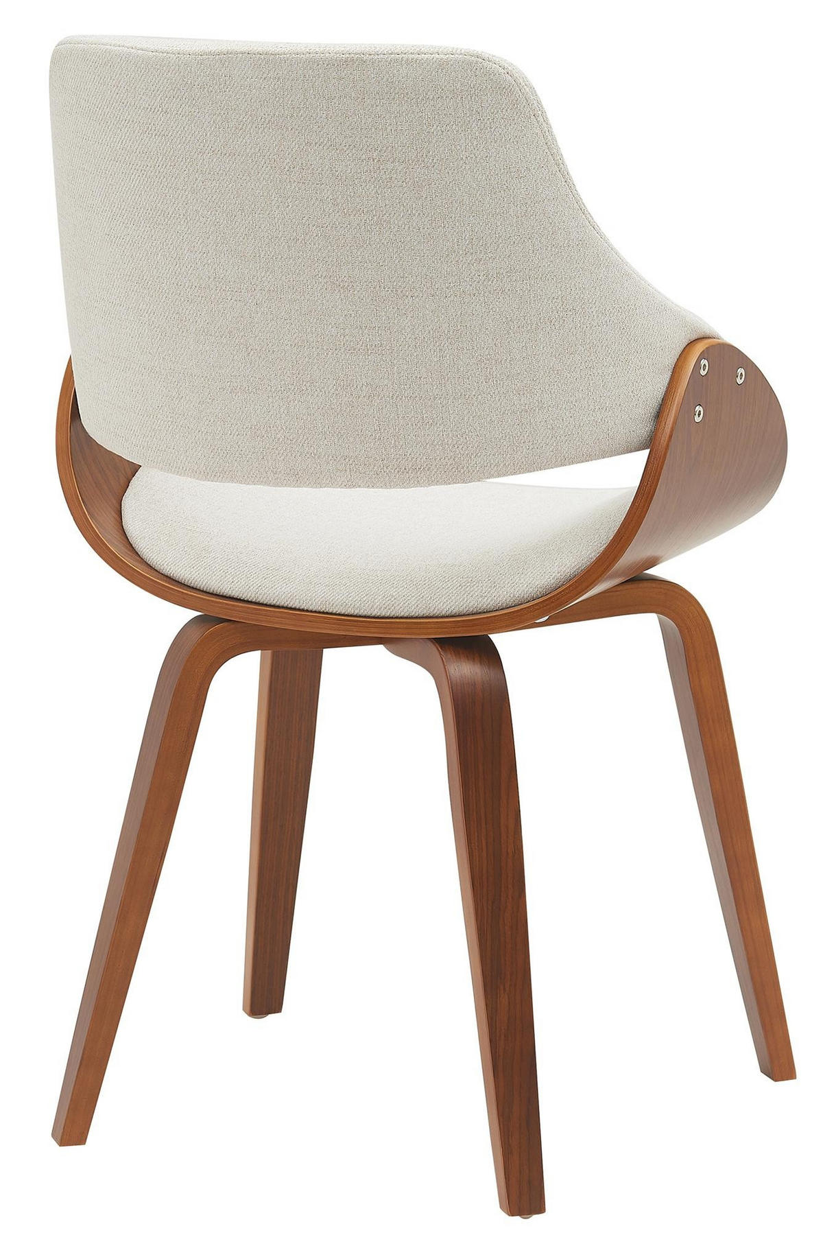 ESSZIMMERSTUHL Vangale 2er Set 86x52x54 cm walnuss/creme - Nussbaumfarben, Holz (52/86/54cm) - furnicato