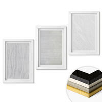 WANDBILDER 3er-Set - 20x30 cm Weißer Rahmen - Helle Sandmusterstrukturen - Weiß, Kunststoff (20/30cm) - ArtPrintCave