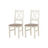 STUHL Nilo 10 (2er Set) - Bronzefarben/Cappuccino, Holz (43/94/40cm) - Leaf Design