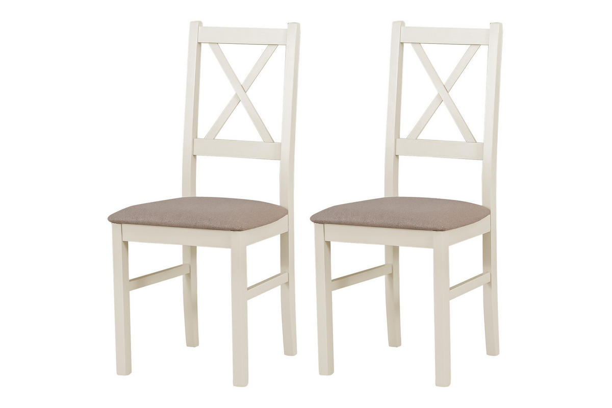 STUHL Nilo 10 (2er Set) - Bronzefarben/Cappuccino, Holz (43/94/40cm) - Leaf Design