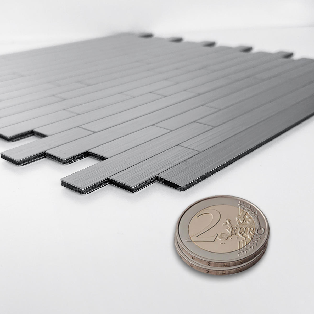 FLIESENAUFKLEBER 1 Stück 29,8 x 30,2 cm Selbstklebende Fliesen - Cocco Argento - Graphitfarben/Grau, Kunststoff (30.2/0.4/29.8cm) - Mazovia