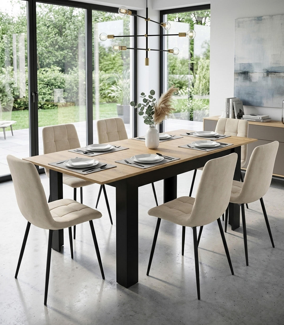 ESSTISCH ausziehbar Eiche Artisan - Eiche Artisan, Holzwerkstoff (160/80/75cm) - Mat-Haus