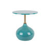 BEISTELLTISCH Kensi Blau 30/30/52 cm - Blau, Metall (30/30/52cm) - Leitmotiv