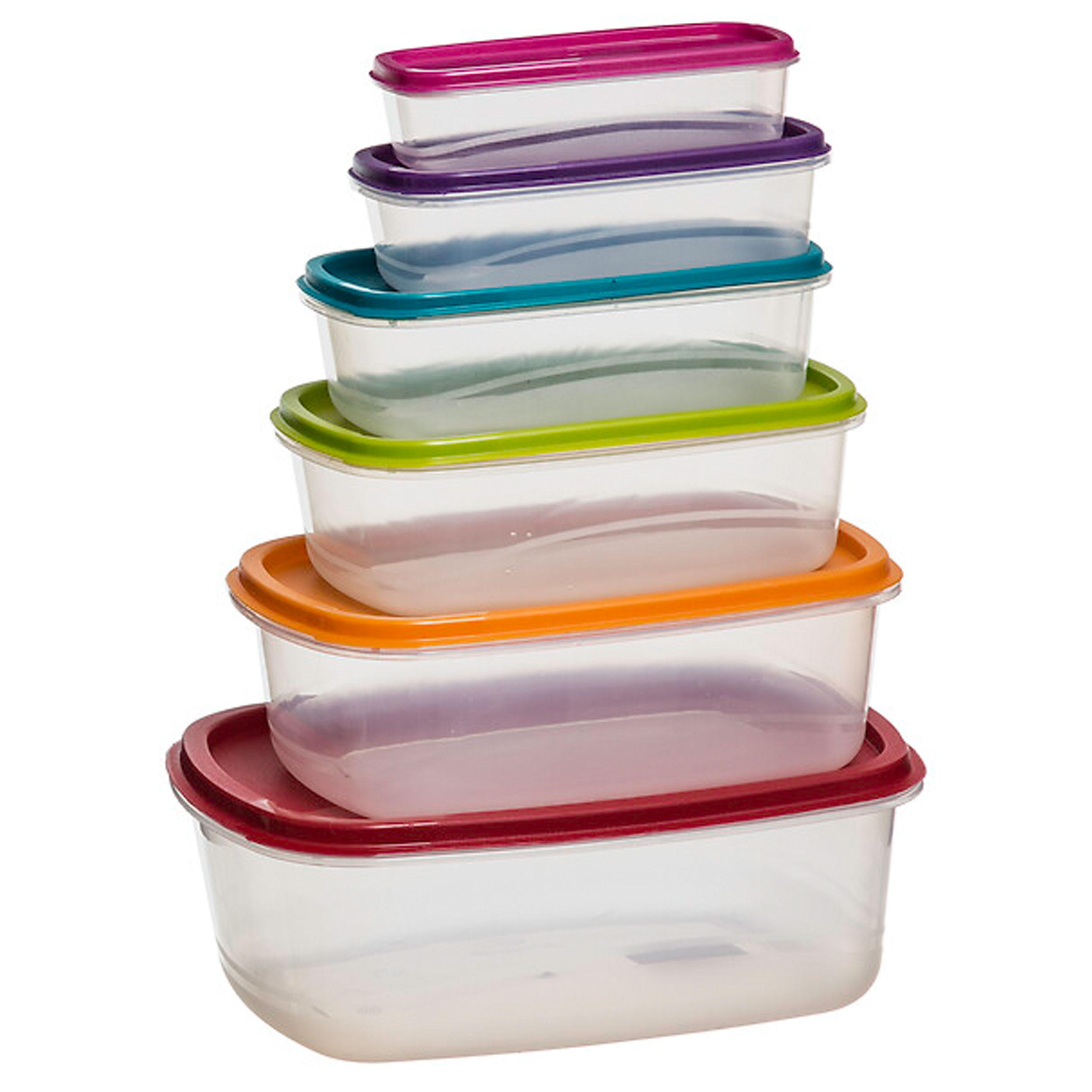AUFBEWAHRUNGSDOSEN Set Colors 6-tlg., Kunststoff, Mehrfarbig - Multicolor, Kunststoff (19/9/26cm) - 5five Simply Smart