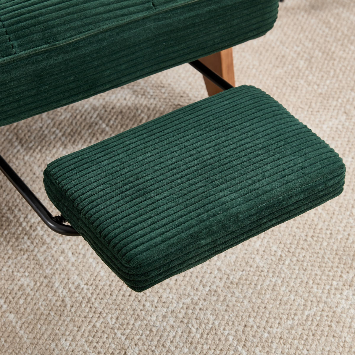 SESSEL Relaxsessel mit Fußstütze & Lendenkissen,verstellbar,Grün - Grün, Holz (73/90/59cm) - LVHOM