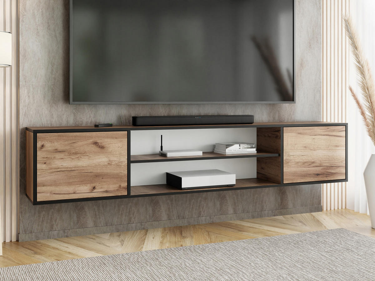 TV-LOWBOARD EDI 4 Craft Gold Eiche – 2-türig - Honigeiche, Holzwerkstoff (206.4/42/38.9cm)