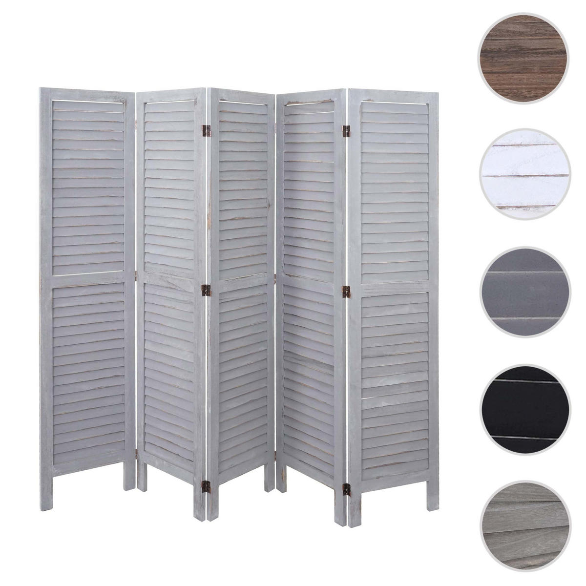 PARAVENT Grau - Grau, Holz (200/170/2cm) - MCW