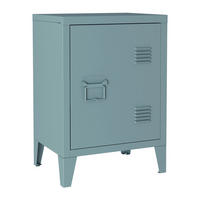 NACHTSCHRANK Inari - Blau, Metall (40/57/30cm) - [en.casa]