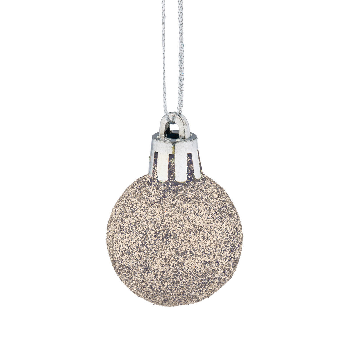 96-TLG.WEIHNACHTSKUGELN-SET - Beige, Kunststoff (3/4/3cm) - Relaxdays