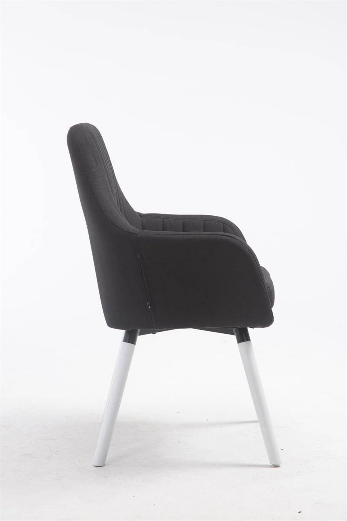 ARMLEHNENSTUHL Stoff schwarz - Schwarz/Weiß, Holz/Textil (67/93/58cm) - CLP