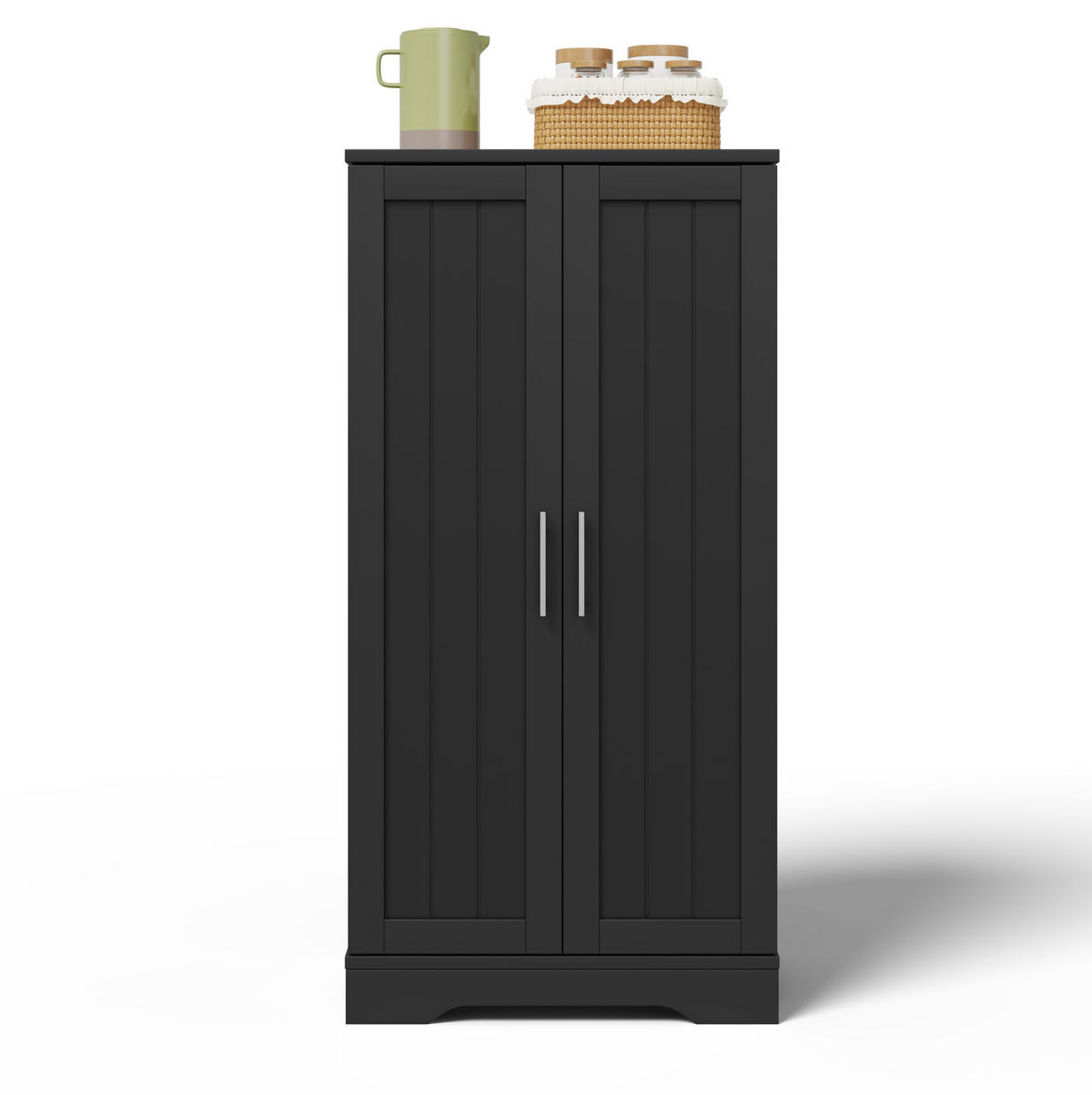 SKŘÍŇ 120/60/40 cm MDF, černá s LED senzorovým světlem - černá, kompozitní dřevo (60/120/40cm) - BEAOK