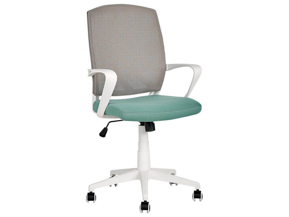 BÜROSTUHL Polyester Grau Bonny - Grau, Kunststoff/Textil (66/97/47cm) - Beliani