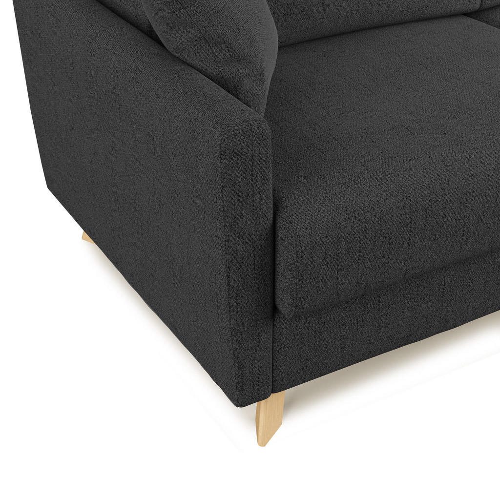 Thumbnail - Divani.store Schlafsofa, Anthrazit, Textil, 3-Sitzer, Rechteckig, 180x94x97 cm, Wohnzimmer, Sofas & Couches, Schlafsofas