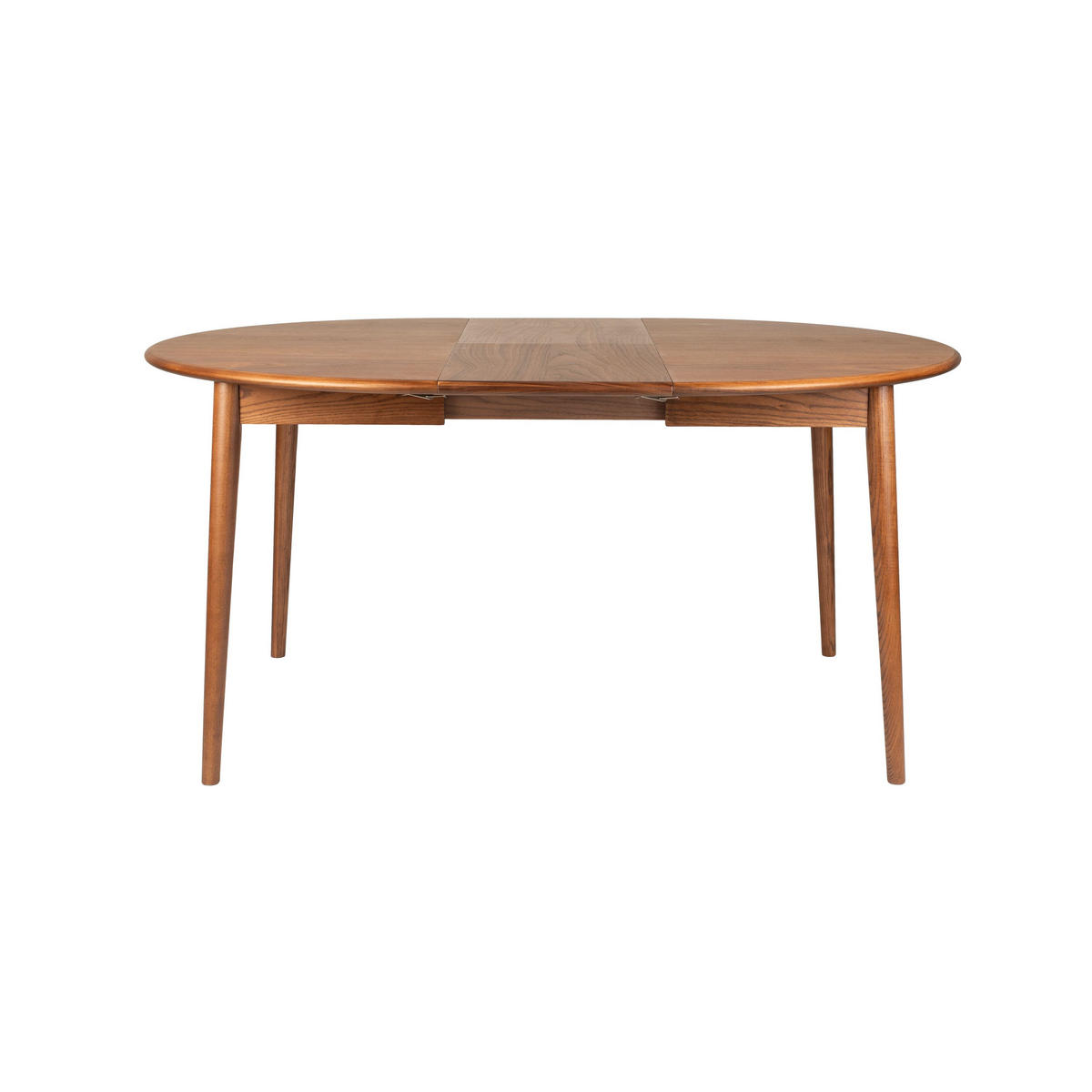 ESSTISCH Twist Ausziehbarer Rund 120/160x120 cm Walnuss - Braun, Holz (160/120/76cm) - Zuiver
