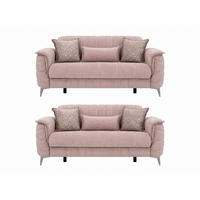 SITZGARNITUR Osorno, Beige Stellvariante 2+2 - Beige, Holzwerkstoff/Kunststoff (170/80/100cm)