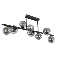 LED DECKENLEUCHTE Glas Schwarz - Schwarz, Glas (86/30/35.8cm) - Globo Lighting