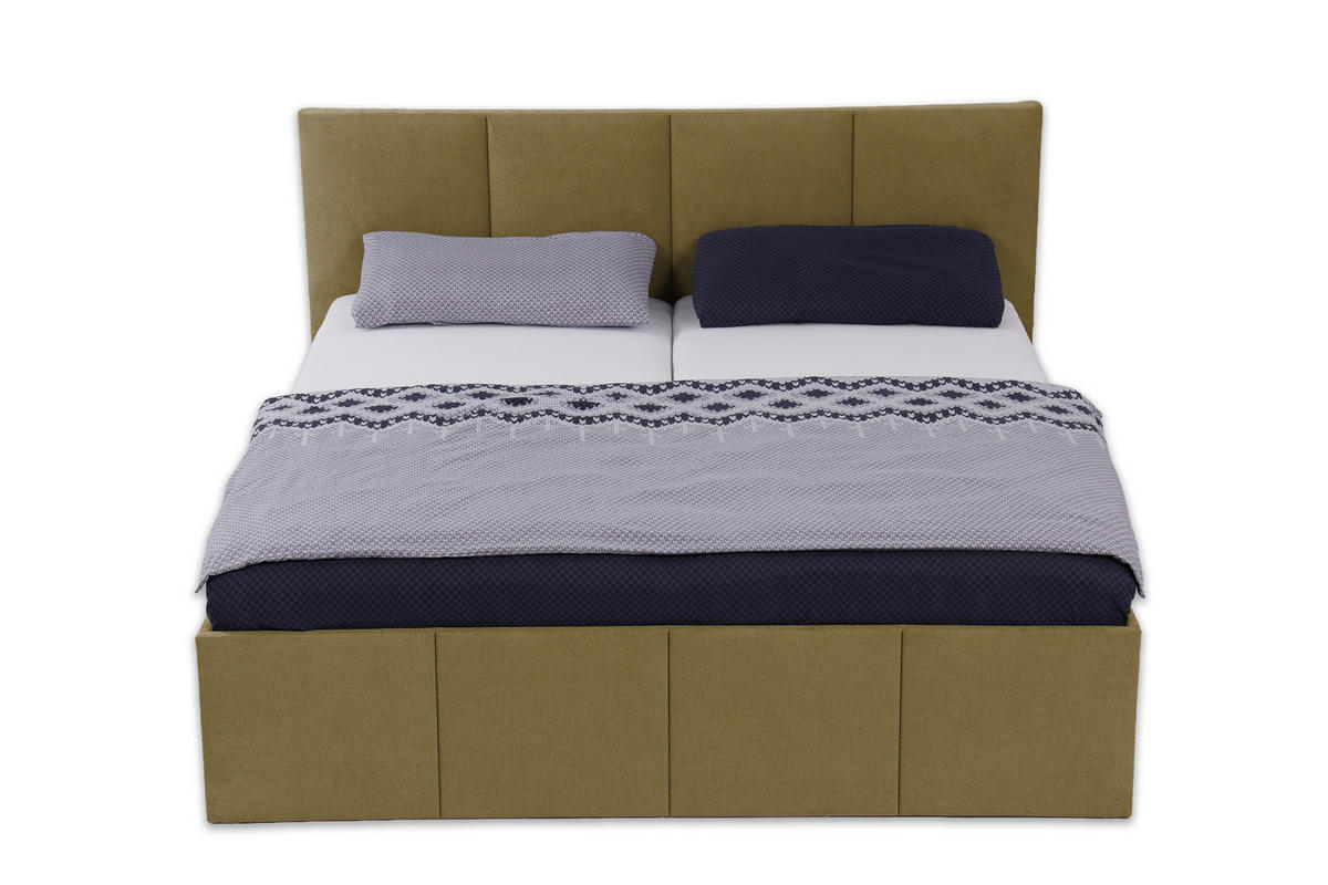 POLSTERBETT Dalas Avocado 160 x 200 x 40 cm Bettkasten Mit hochwertiger Matratze H3 (bis 120 kg) und Lattenrost - Grün, Holz (160/200cm) - Halmon Schlafkomfort Betten 