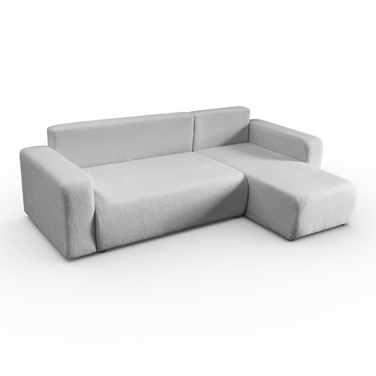 ECKSOFA VESPO L mit Schlaffunktion und Bettkasten - Grau, Textil (247/143cm) - Lookway