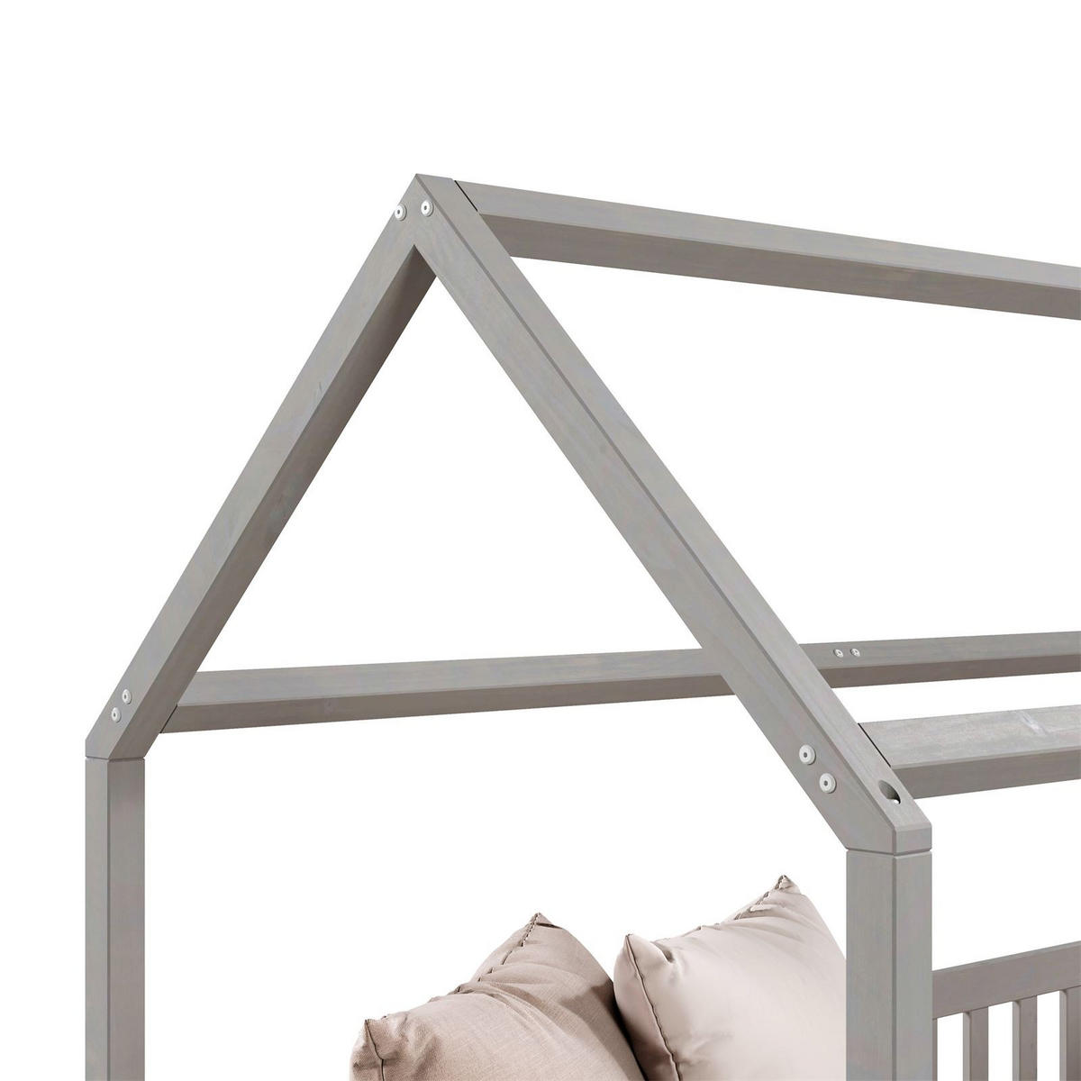 HAUSBETT NINA 90X200 CM - Grau, Holz (96/135/206cm) - IDIMEX
