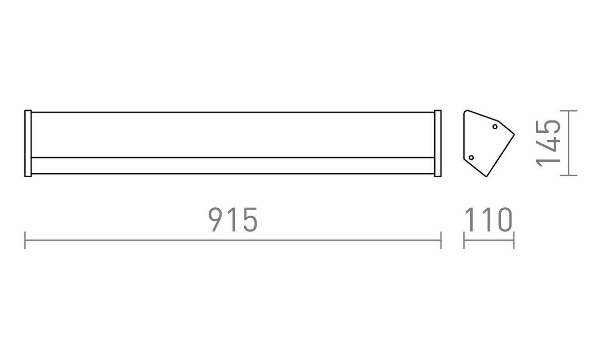 AUSSENLEUCHTE SANTOS 90 Anthrazitgrau 50 W IP65 - Grau, Metall (92.2/11/15cm) - Rendl