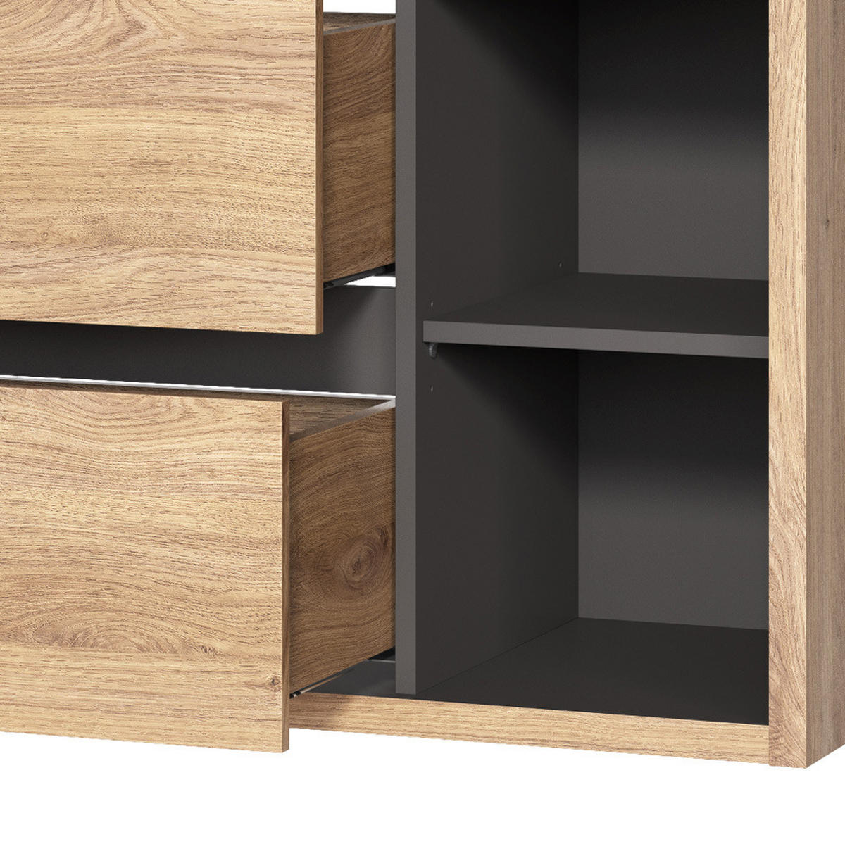 BADMÖBEL-SET 2-TLG. Danzig-56 - Braun, Holzwerkstoff (100/200/46cm) - Lomado