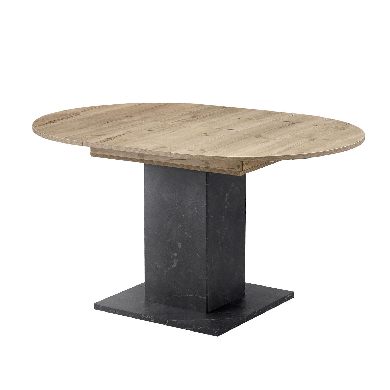 ESSTISCH WIM 100-140/100/74 cm - Anthrazit/Schwarz, Holzwerkstoff (100/100/74cm) - B&D Home