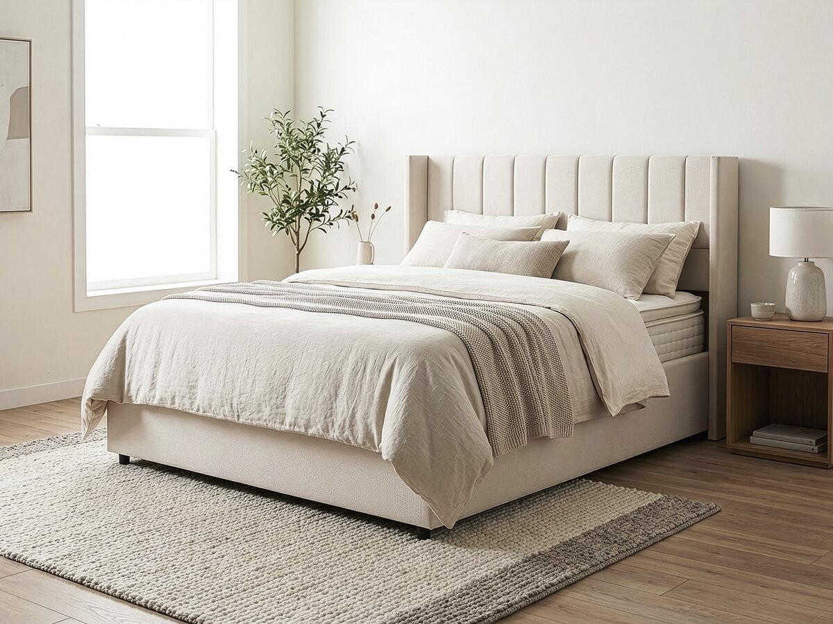 POLSTERBETT Saint-Moritz Beige - Beige, Textil (160/200cm) - Habitat Garten