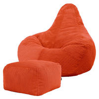 SITZSACK Dalton mit Hocker - Terracotta, Textil (90/73/84cm) - icon