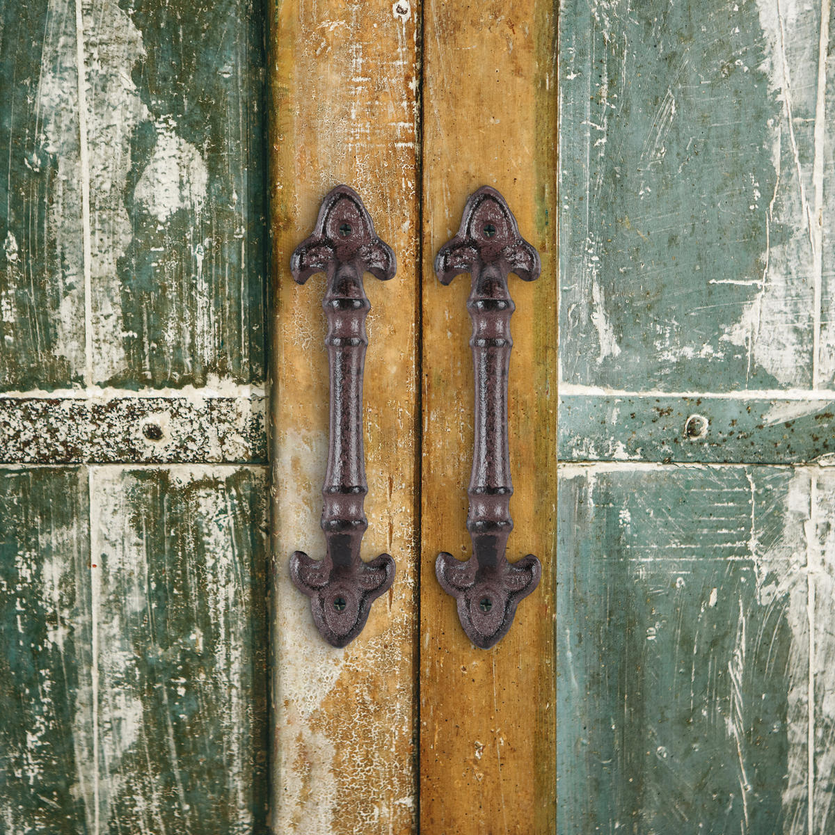 2XÚCHYTKY na nábytek - hnědá, kov (4.5/20/4cm) - Relaxdays