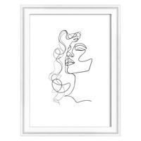 BILDERRAHMEN Silhouette Holzrahmen, 13x18 cm, Weiss - Weiß, Holzwerkstoff (14.2/19.2cm) - walther design