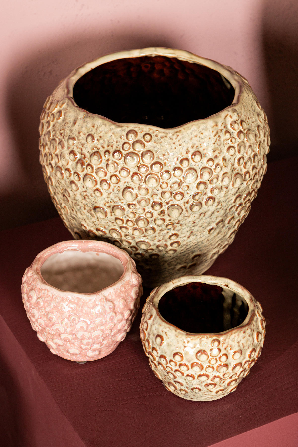 TOPF Avis Beige 20/20/17cm - Beige, Keramik (17cm) - PTMD Collection