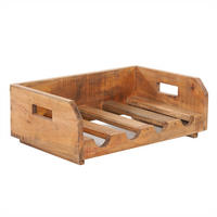 FLASCHENREGAL BUILDER Recyclingholz, für 4 Flaschen, stapelbar naturfarben - Naturfarben, Holz (46/15/30cm) - DESIGN DELIGHTS