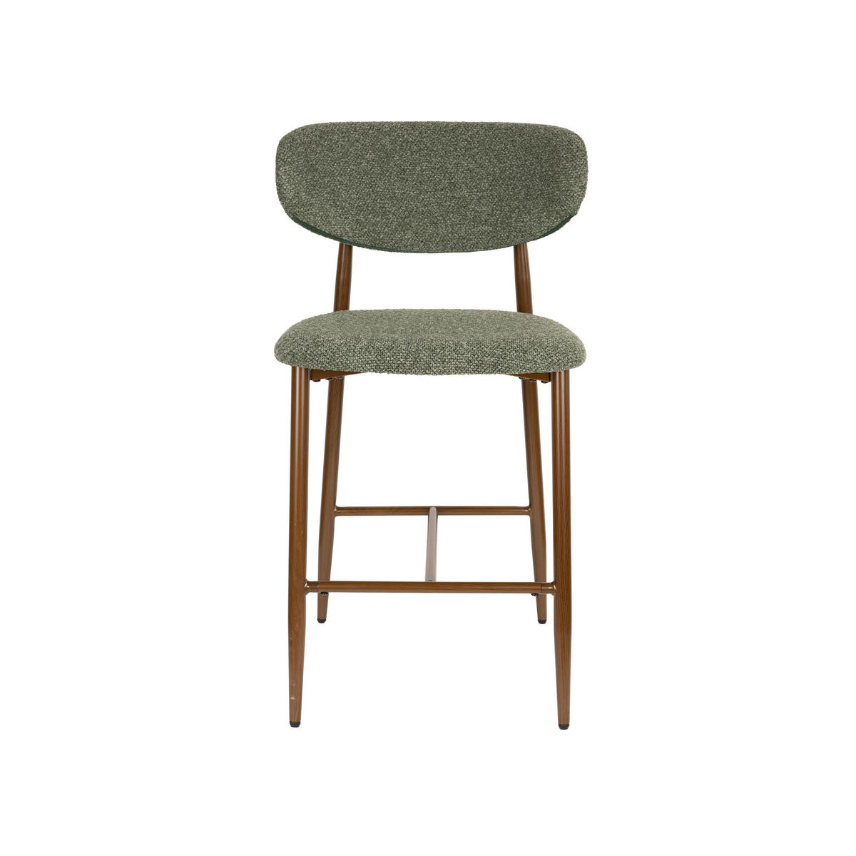BARHOCKER Noor Rückenlehne 66 cm Grün - 2 er Set - Braun/Grün, Kunststoff (52/98/55cm) - Housecraft Living