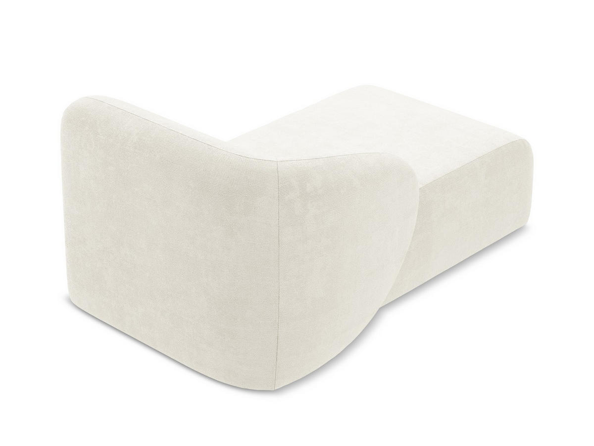 SOFAELEMENT Links Chenille Stoff Weiß - Schwarz/Weiß, Holzwerkstoff/Kunststoff (91/75/166cm) - Makamii