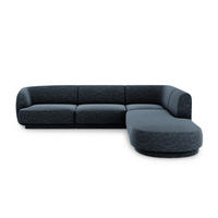 ECKSOFA rechts Miley aus Chenille-Stoff königsblau 6 Sitzplätze - Blau, Textil (248/255cm) - Micadoni