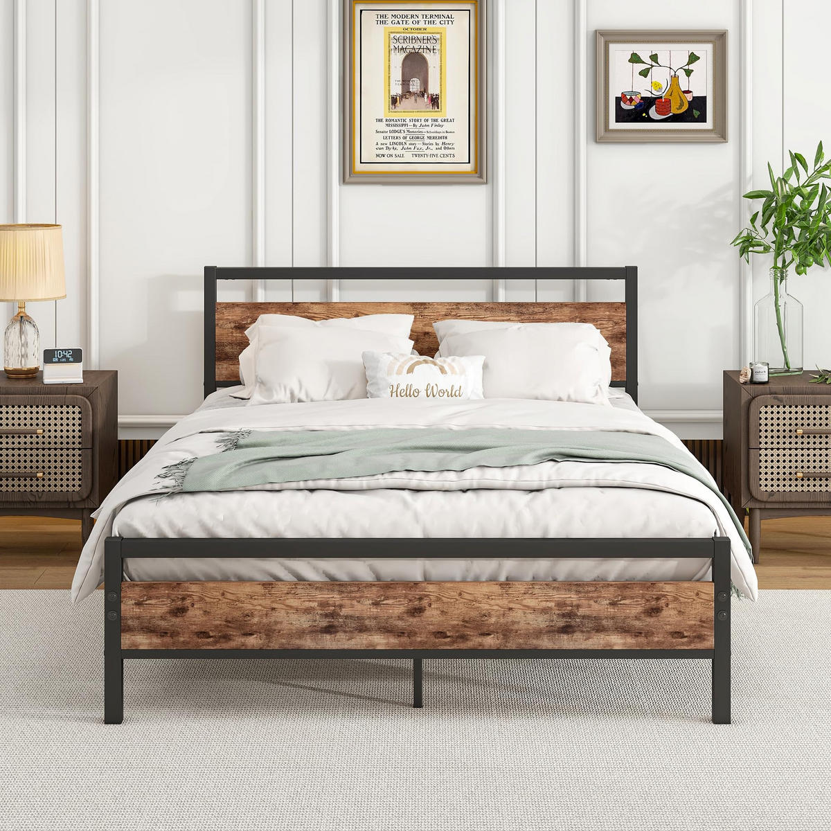 METALLBETT 140/200 cm DE-33024 mit Lattenrost und Stauraum Braun - Braun, Metall (140/200cm) - ComfortXL