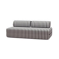2-3-SITZER-GARTENSOFA mit Streifen in Weiß und Anthrazitgrau - Anthrazit, Textil (95/70.5/190cm)