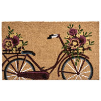 FUSSMATTE Naturfarben 40/60 cm Fahrrad Kokosfasern Avak - Naturfarben, Textil (40/60cm) - Beliani