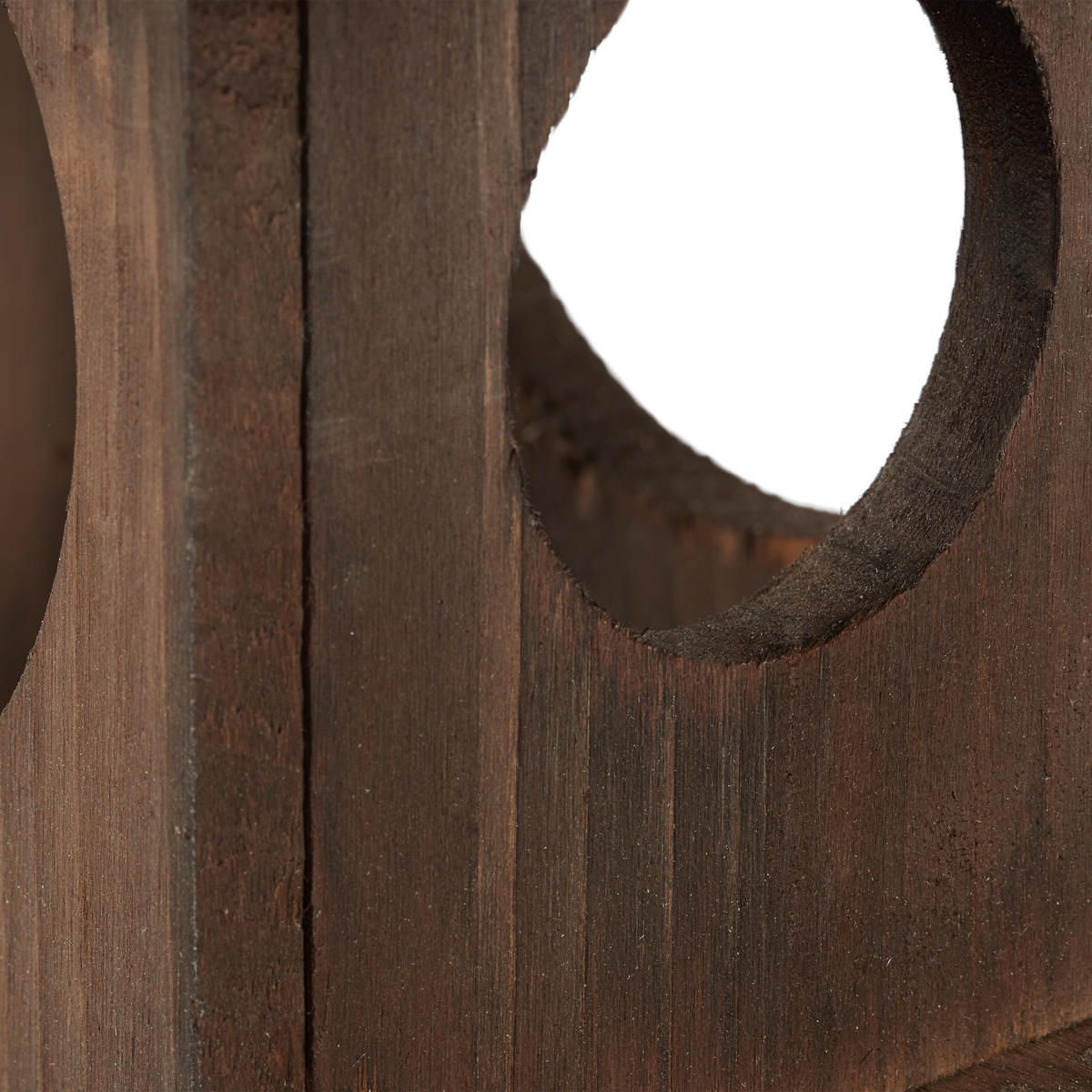 EICHHÖRNCHEN Futterhaus - Dunkelbraun, Holz (12/17.5/25cm) - Relaxdays