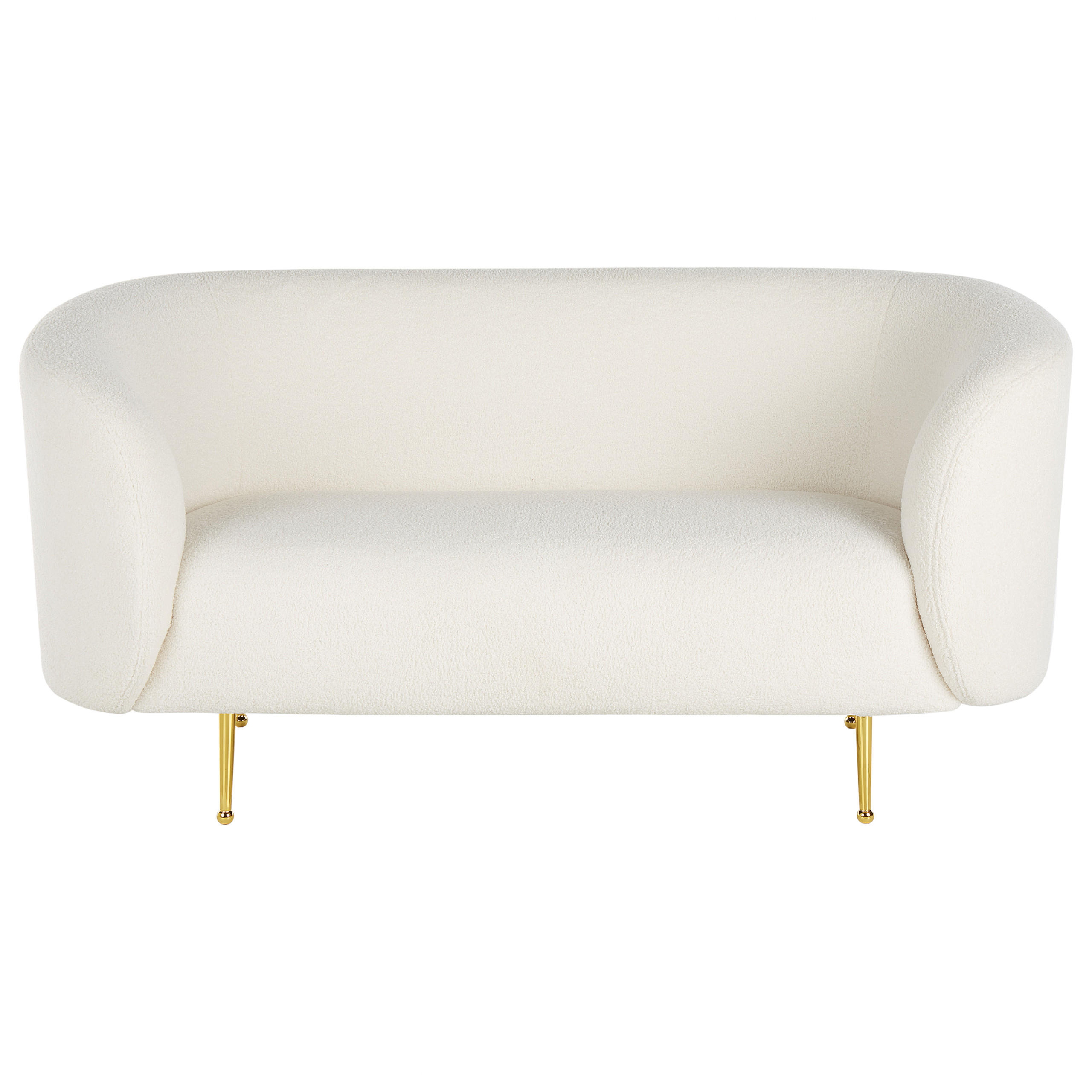 2-SITZER-SOFA Polyester Weiß Loen - Weiß, Textil (155/79/70cm) - Beliani