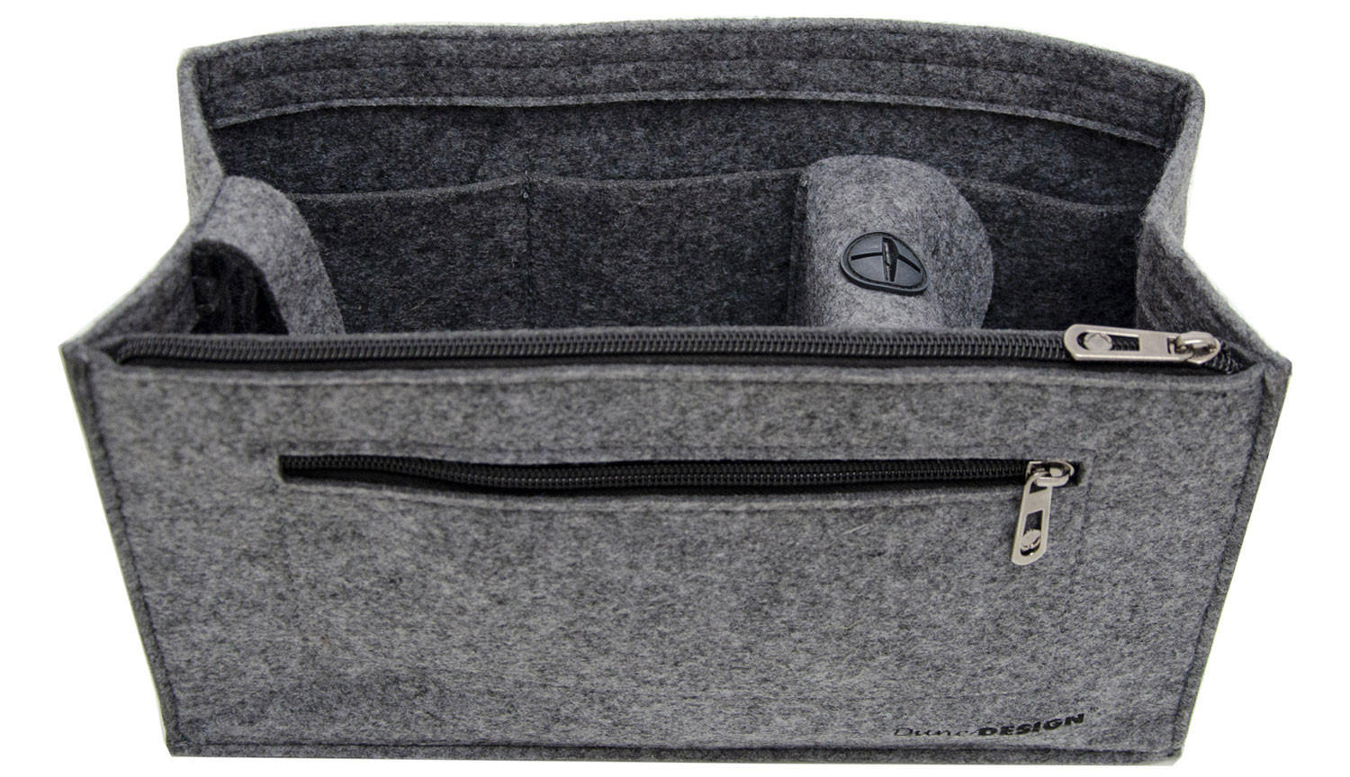 TASCHENORGANIZER L, Filz, 30 x 12 x 17 cm, Grau - Grau, Kunststoff (30/30/17cm) - Dunedesign