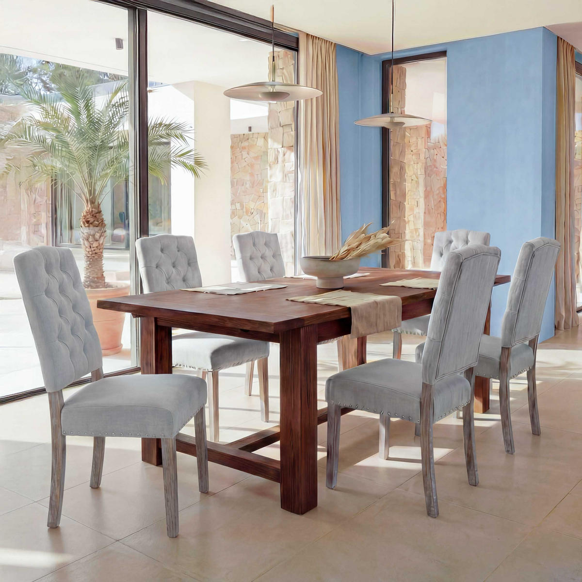 ESSZIMMERSTUHL O66B Hellgrau - Hellgrau, Textil (45/104/60cm) - MCW